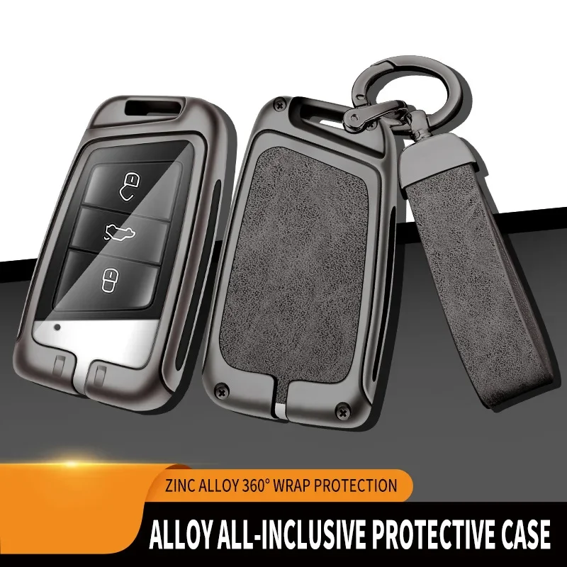 

Car Key Case Cover Shell For Volkswagen VW Tiguan MK2 Magotan Passat B8 CC For Skoda Superb A7 Auto Key Parts Zinc Alloy Leather