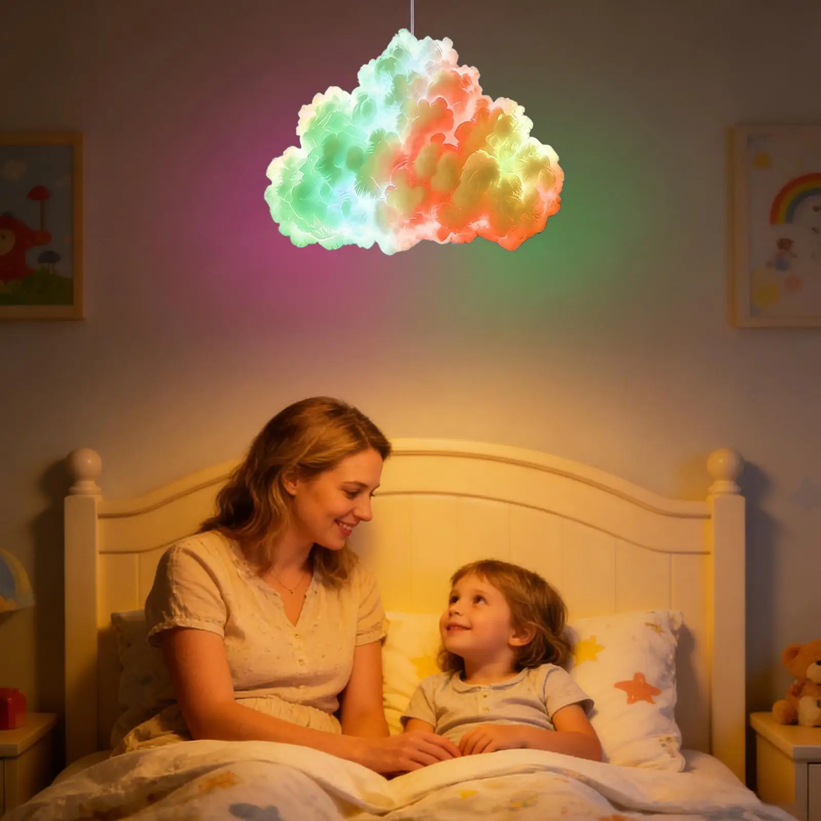 

Cloud Light 3D RGB USB Powered Wall Mounted Lighting USB Cloud Lamp For Indoor Home Bedroom Livingroom Study Game Room For
