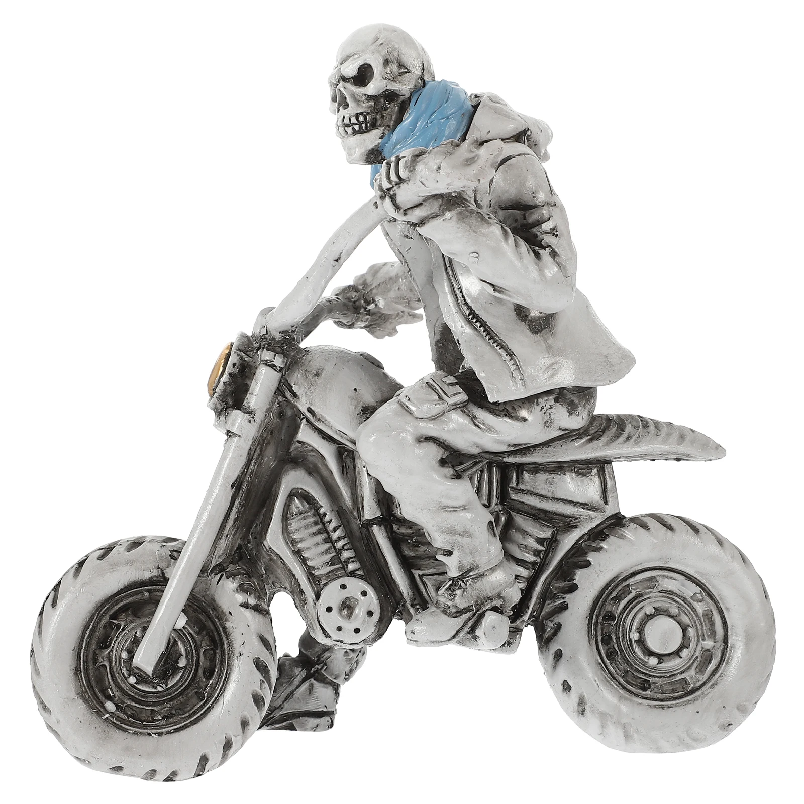 تمثال جمجمة ديكور لسطح المكتب للهالوين تصميم فريد من نوعه تمثال حديقة من الراتنج مصغر