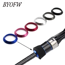 BYOFW 1 PC Fishing Rod Building Round Protective Ring Aluminum Decorative Trim For DIY Pole Winding Check Replacement Components