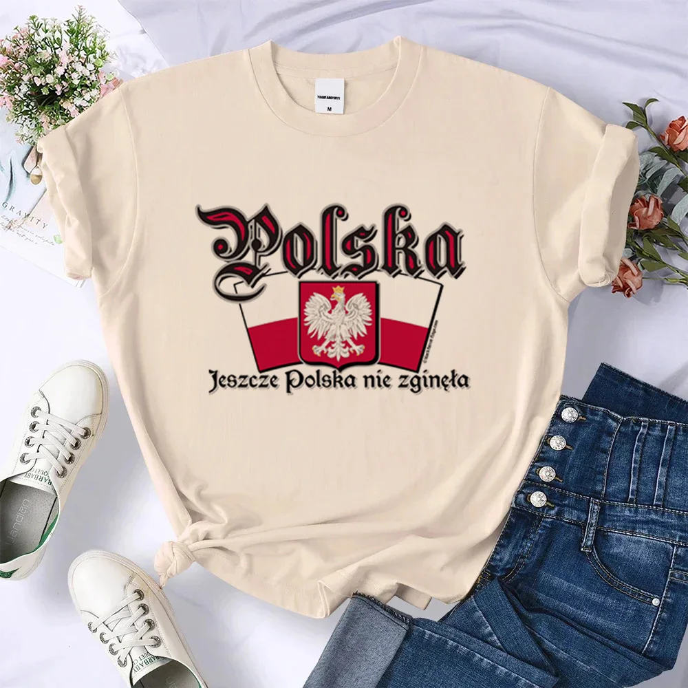 

Poland Tee women Y2K tshirt girl streetwear clothes