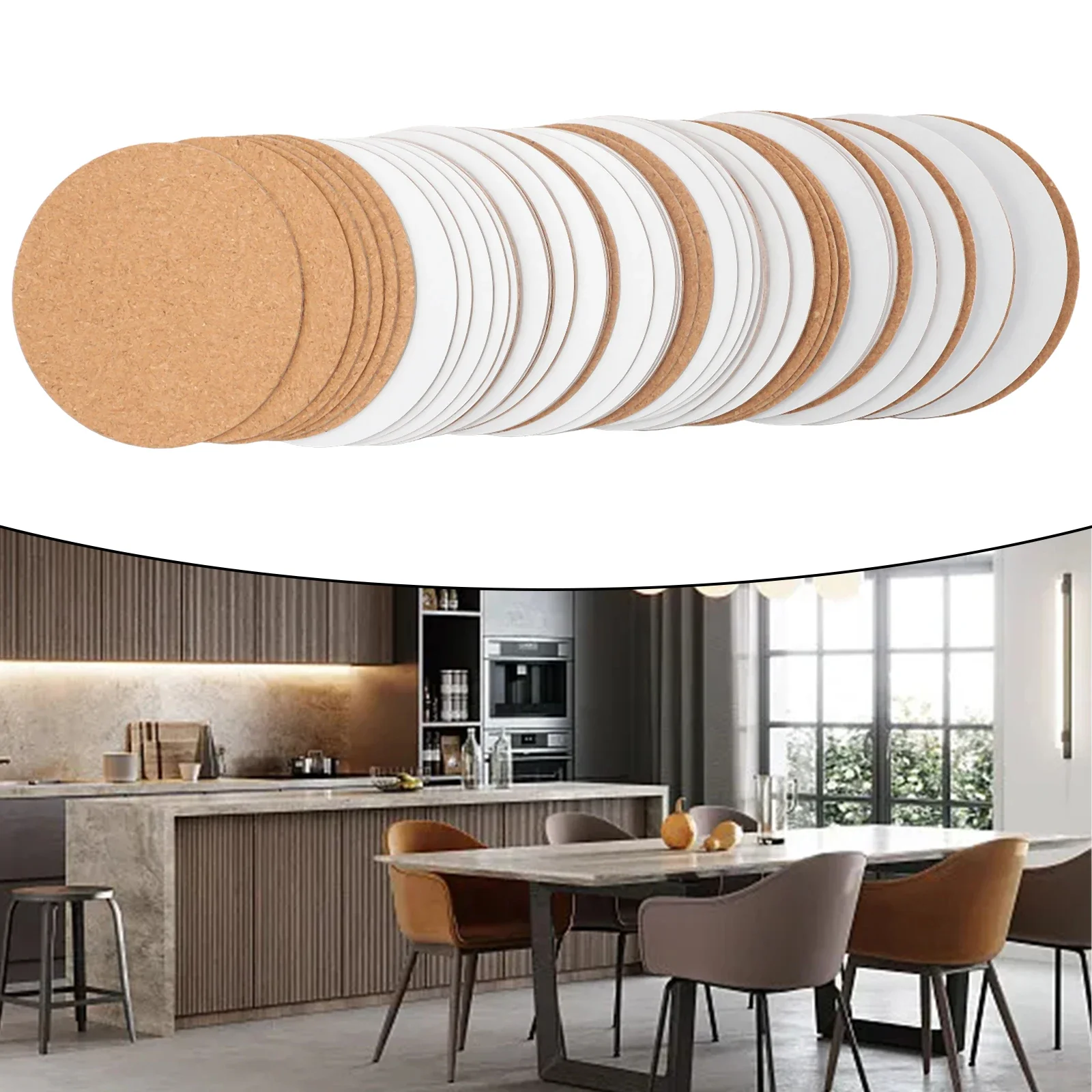 

Mat Cork Coasters Anti-Slip Anti-slip Wood Color For Coasters Heat Insulation Parts Sheets For Coasters