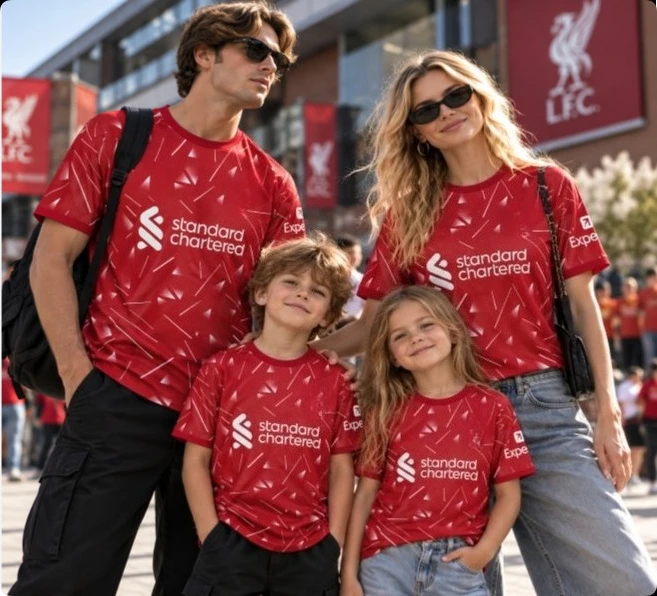 Liverpool Football Club training uniform, family wear, breathable quick drying sports training uniform