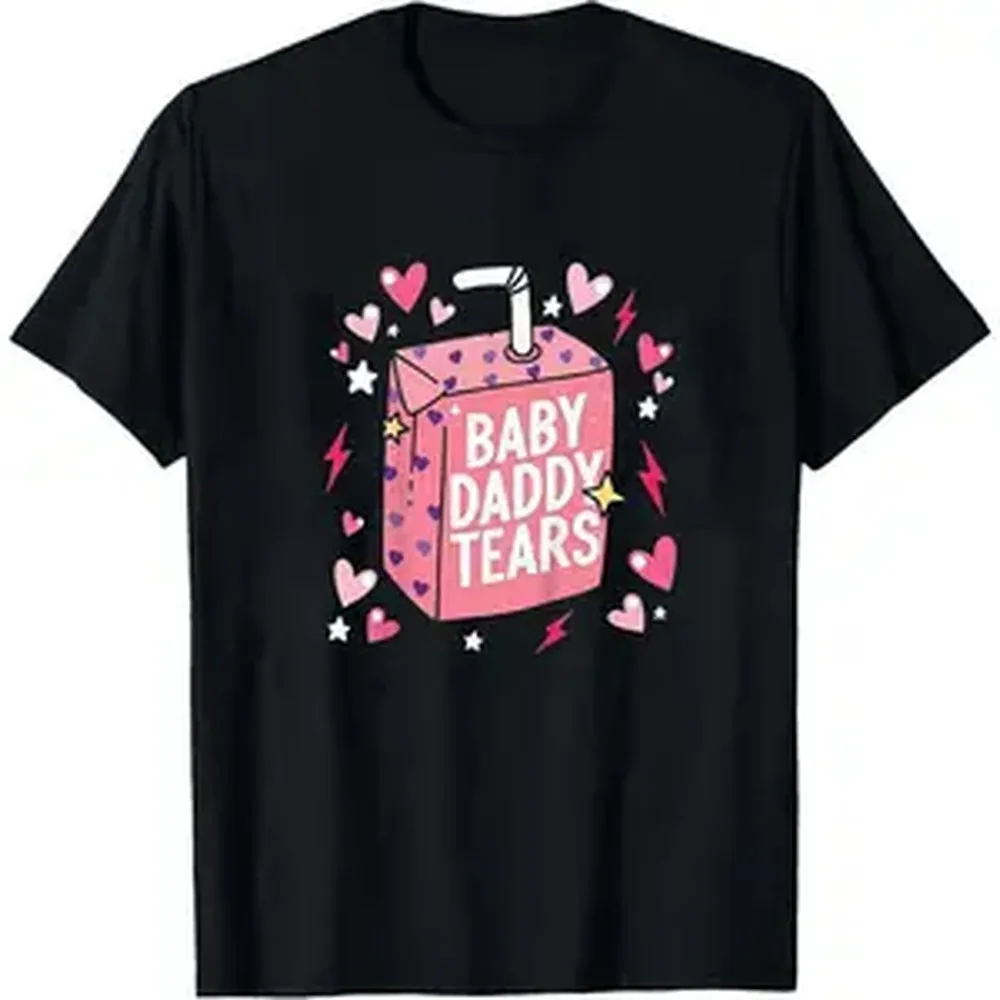 Baby Daddy Tears Love Heart Dad Is My Valentine T-Shirtstreetwear, shop deals, summer outfits, guys gifts, summer clothes, gifts for him, graphic tee, men's shirts, t shirt, cl