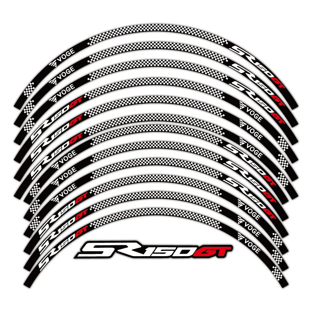 high quality Motorcycle Wheel Sticker stripe Reflective Rim For VOGE SR150GT SR 150GT