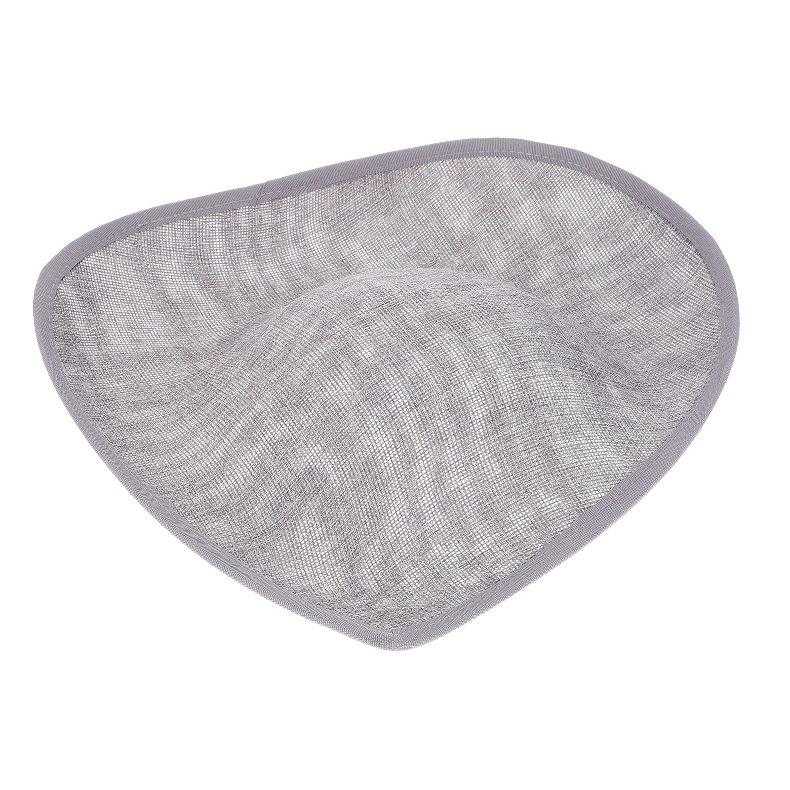 

Heart Shaped Hat Base for Bride and Horse Racing Events Polyester Material Elegant Gray Large Size Women Hat Base Breathable