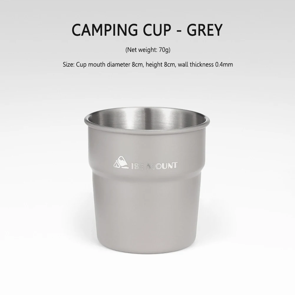 أكواب نبيذ البيرة 300 مل محمولة من الفولاذ المقاوم للصدأ للشاي والقهوة والحليب قابلة للتكديس وخفيفة الوزن للسفر والمشي لمسافات طويلة وحقيبة الظهر #5