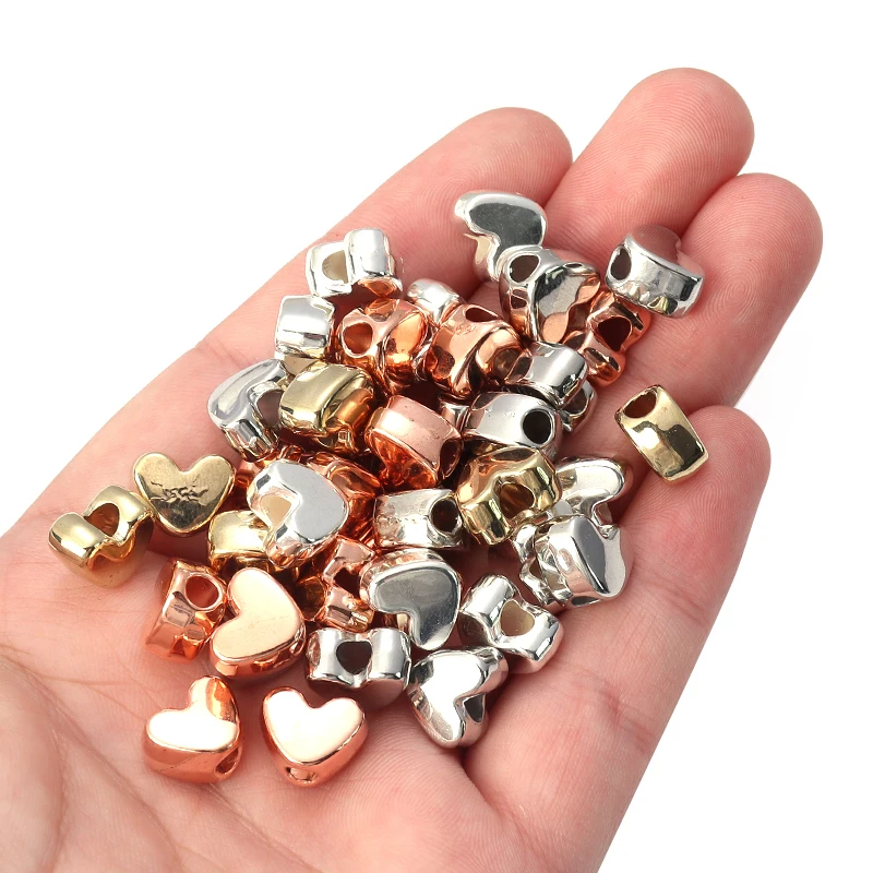 Louleur Heart Star Round CCB Beads Big Hole Beads For Jewelry Making  Loose Spacer Beads DIY Bracelet Necklace Accessories