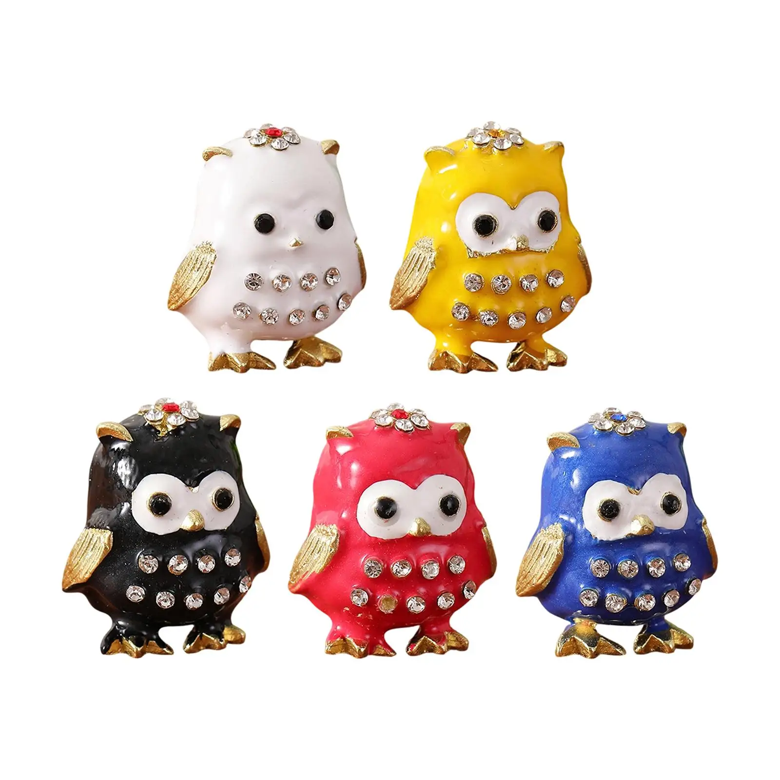 

Jewelry Box Vintage Style Ornament Unique Owl Trinket Box Owl Figurine Jewelry Organizer for Bracelets Charms Pendants Necklaces