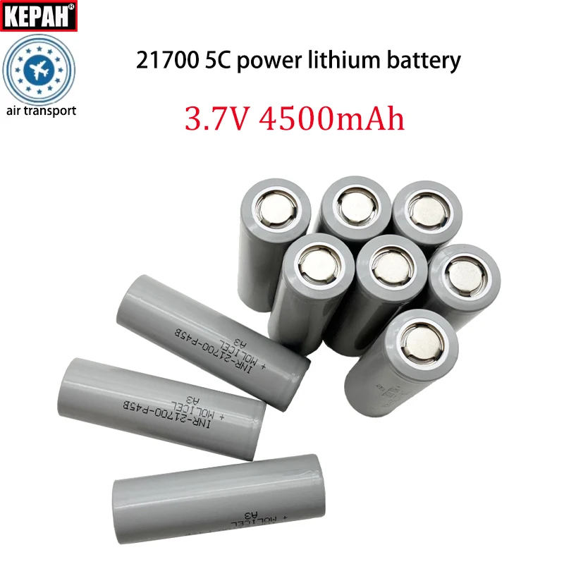 21700 4500mA new MOLICEL lithium battery 3.7V power 21A high discharge electric tool battery, toy, low internal resistance