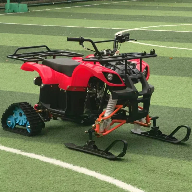 (Sea shipping) Automatic transmission 125cc horizontal bar four-stroke air-cooled kids electric snowmobile view 2