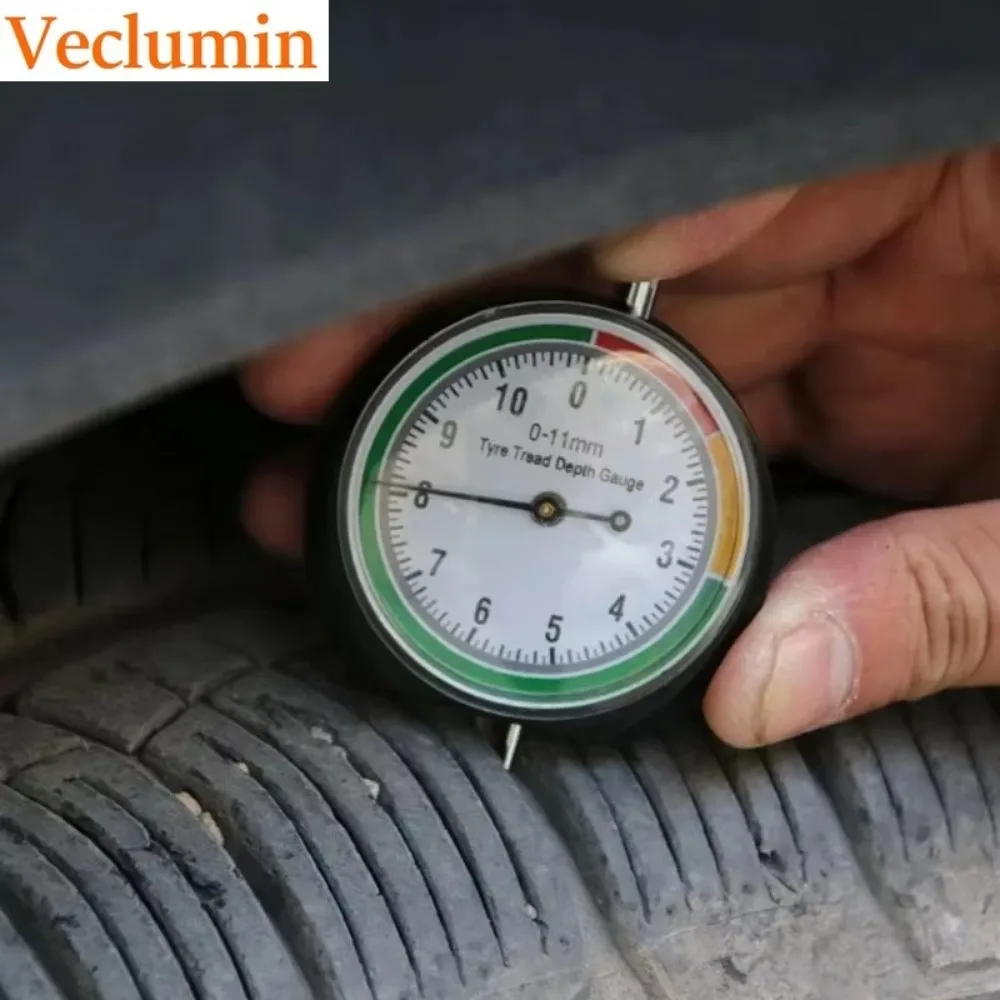 Tire Tread Depth Gauge Ruler Tool 0-11mm Tire Measurement Tool for Repair Pattern Depth Gauge Tire Measurement Gauge