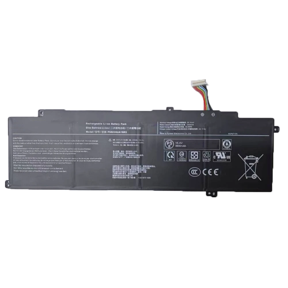 7XINbox PS0236UA1BRS 15.4V 60.06Wh 3900mAh Battery For Dynabook T40 15 T40-15 Notebook 11 holes 11 lines
