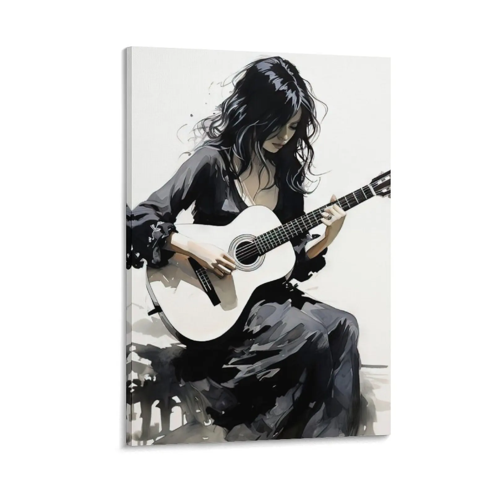 

Классический гитарист, темное холст, картина на стену, спальня, декоративные аксессуары для домашнего декора
