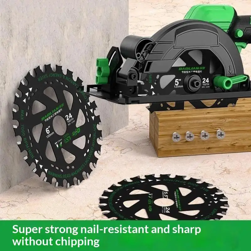 110mm/125mm/150mm Circular Saw Blade Woodworking Alternating Tooth 4/5/6 Inch Cutting Machine Saw Blade Energy Saving Type