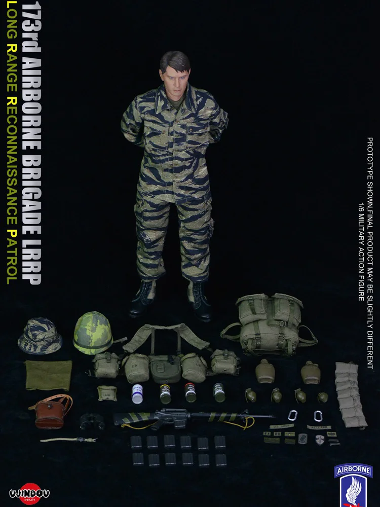 UJINDOU-Modelo Móvel de Soldado Militar, Divisão Panzer GD Alemã, Figura Completa, UD9029 Exército dos EUA LRRP no Vietnã, 1/6, UD9030