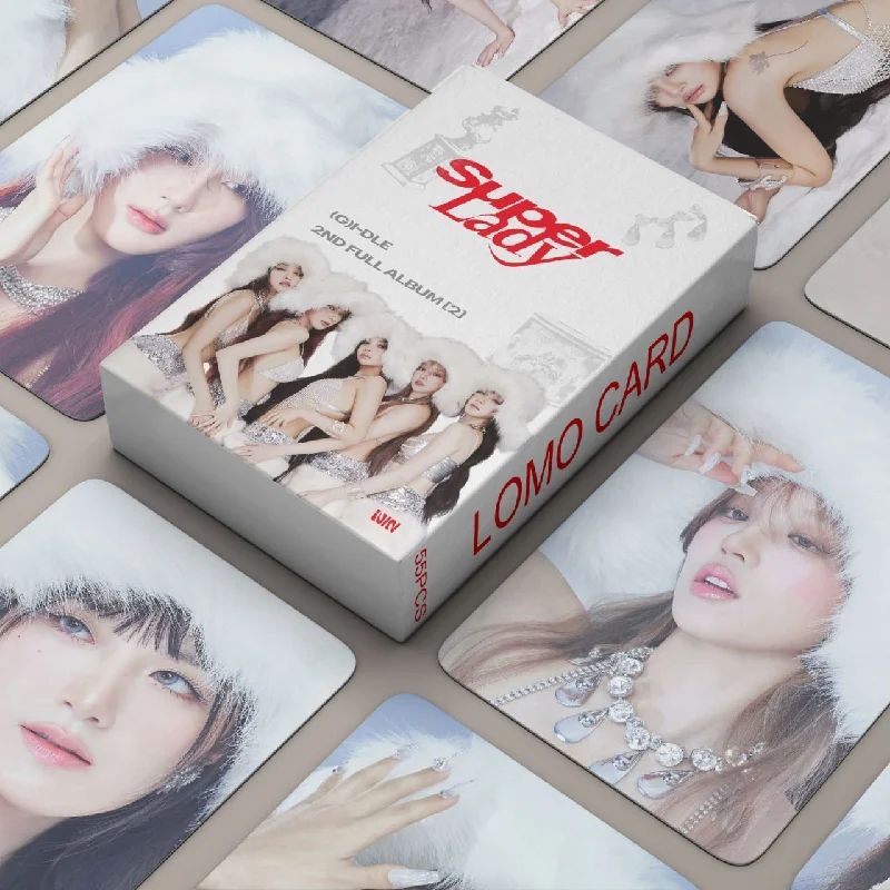 

55pcs Kpop Gidle Super Lady New Album Lomo Cards (G)I-DLE 2nd Album Photocards Photos Postcards Fans Gifts