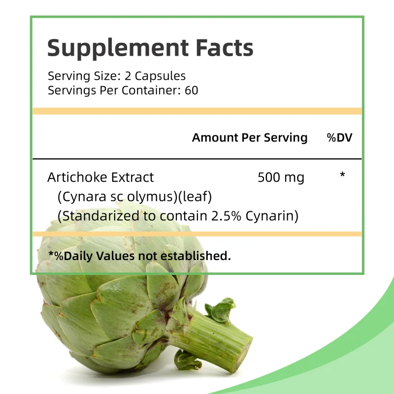 Artichoke Extract 500mg - Promote Liver Health & Detoxification, Aids Digestion