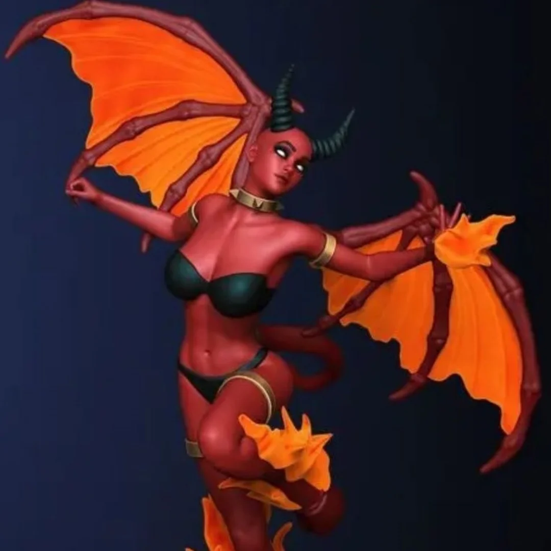 

1/24 Scale Resin Figure Assemble Model Kit Red skin succubus Nsfw Two version Unassembled Unpainted 3D printing toy 1428