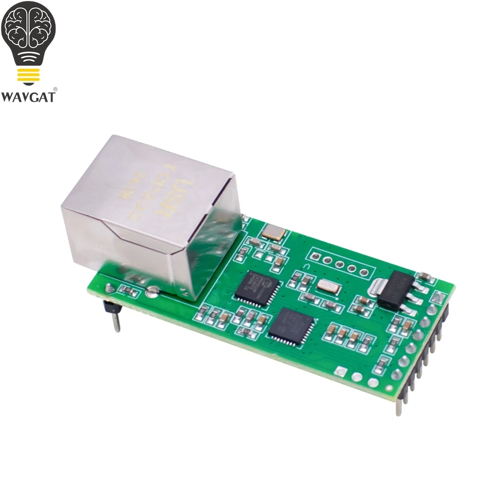 USR-TCP232-T2 Mały moduł konwertera szeregowego Ethernet Szeregowy moduł UART TTL na Ethernet TCPIP Obsługa DHCP i DNS