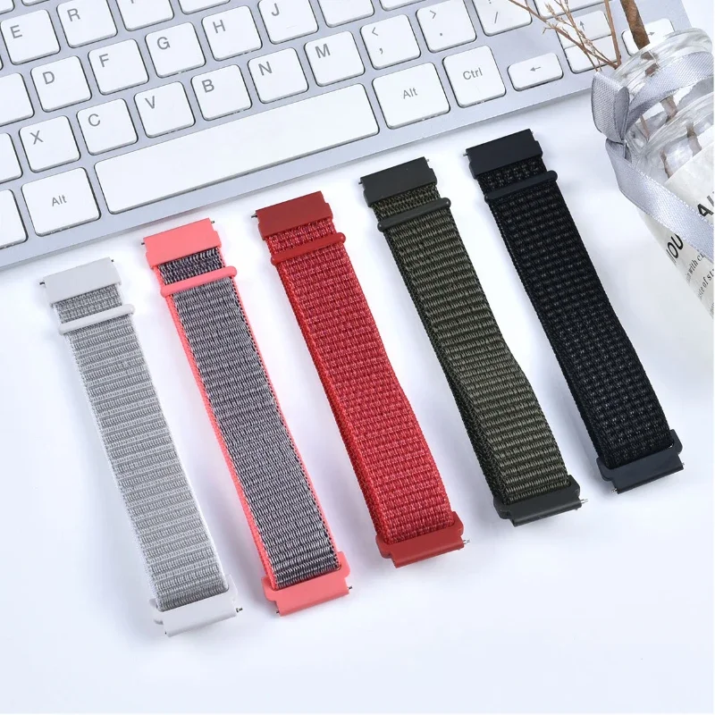 Nylon Loop Strap Replacement Wristband, Pulseira de relógio, Huawei, GT4, Samsung, Galaxy, 6, 5, 4, 5 Pro, 18mm, 20mm, 22mm, 41mm, 46mm