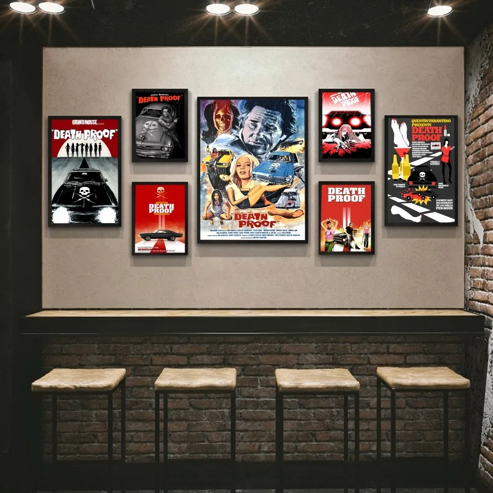 Film Death Proof Action Classic Vintage Posters Decoracion Painting Wall Art White Kraft Paper Kawaii Room Decor