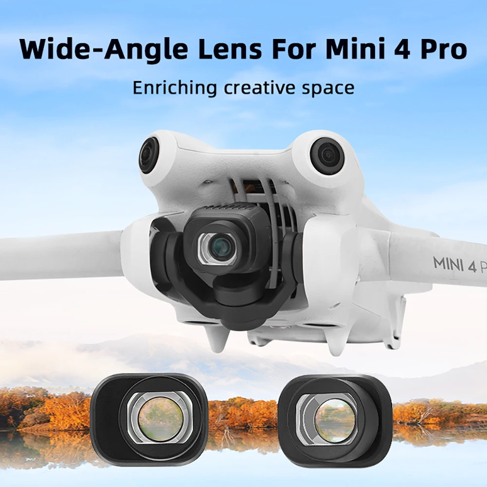 Wide-angle Lens Filter For DJI Mini 4 Pro widen Range Increase 25% Clear Image Firmly Installed Lens Drone Accessories