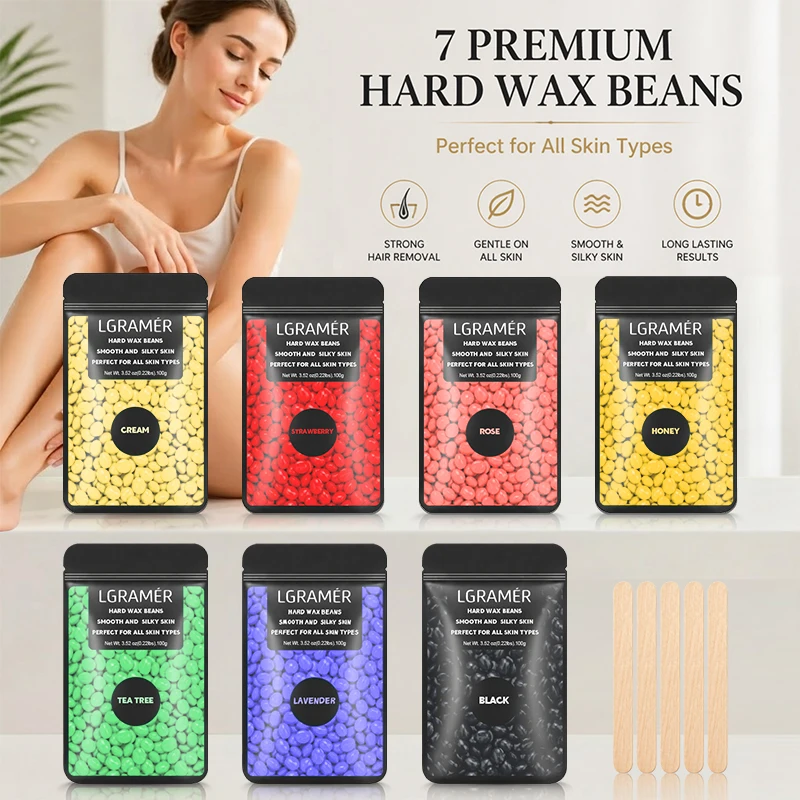 100g/200g/400g Multi Scent Hard Wax Beans Gentle Painless Hair Removal No Irritation Depilatory Hot Film Wax For Full Body