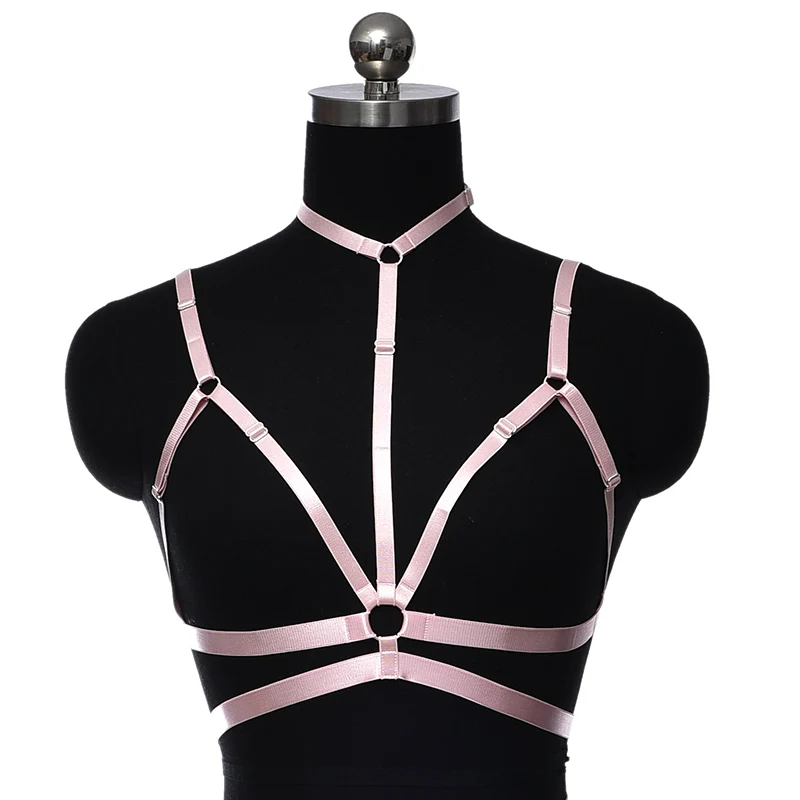 

Goth Harness Women Underwear Cage Top With Garter Belts Body Harness Bondage belts Leg Harness Goth Harness Lingerie Clothing