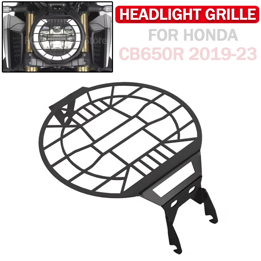 

Motorcycle Front Head Light Protector Headlight Guard Grille Vintage Headlamp Cover For Honda CB650R CB 650 R CB650 R 2019-2023