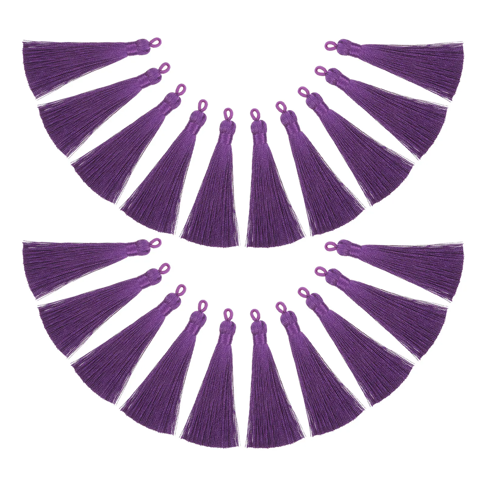 

20Pcs Ice Silk Tassel Earrings Long Straight Hanging Pendant Accessories for DIY Keychain Earrings Jewelry Tassel Jewelry