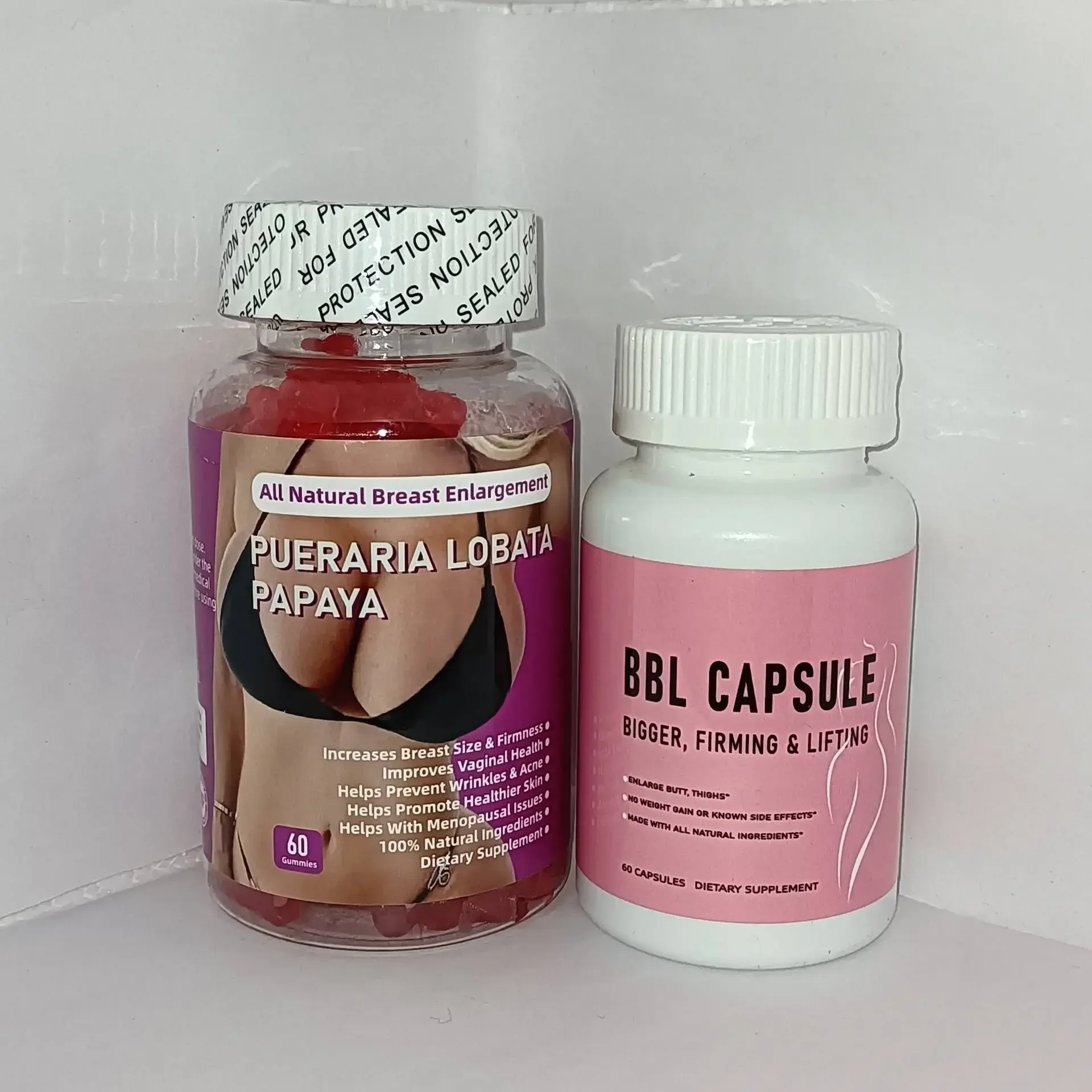 

2 pcs Breast Enhancement Gummies Butt lift Capsule Hip Buttock Enhancement Firming Bust & Hip Care Menopause Relief & Anti-Aging