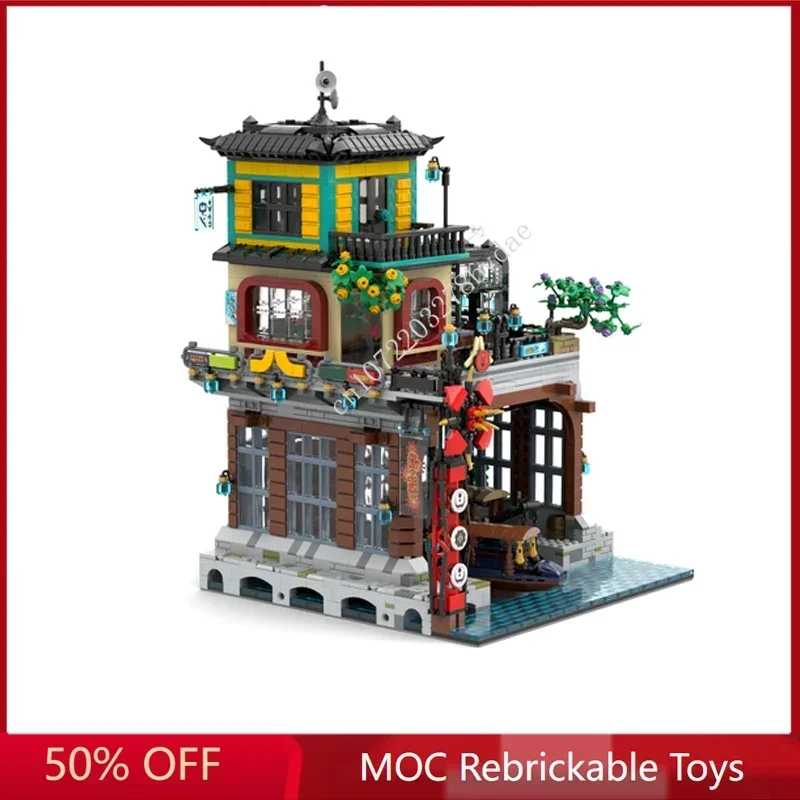 3239PCS NINJA City Expansion Modular MOC Creative street view Model Building Blocks Architecture Assembly Model Toys Gifts