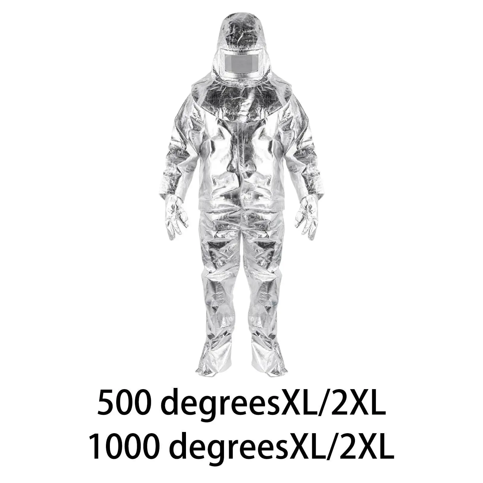 Flameproof Aluminium Foil Suit Fire Resistant Protective Clothing Anti Heat Radiate Insulated Workwear for Firefighter Emergency