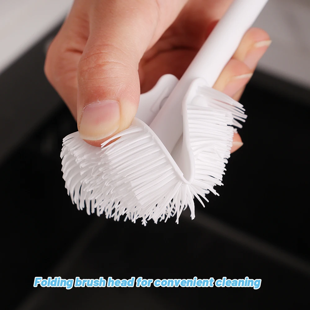 Long Handle Flexible Brush Milk Bottle Washing Brushes Bendable Mug Scrubber Insulation Cup Cleaning Brush Kitchen Cleaning Tool