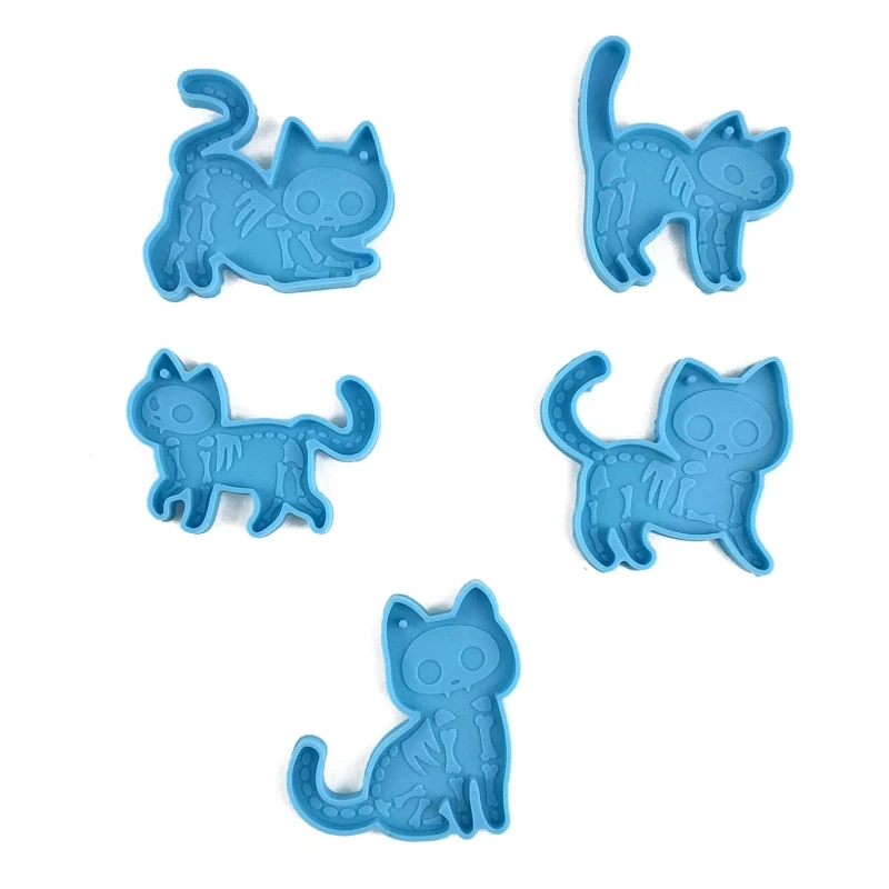 Lovely Cat Style Silicone Mold for DIY Keychain Jewelry Making Super Glossy Epoxy Mould Handmade Resin Keychain Mold