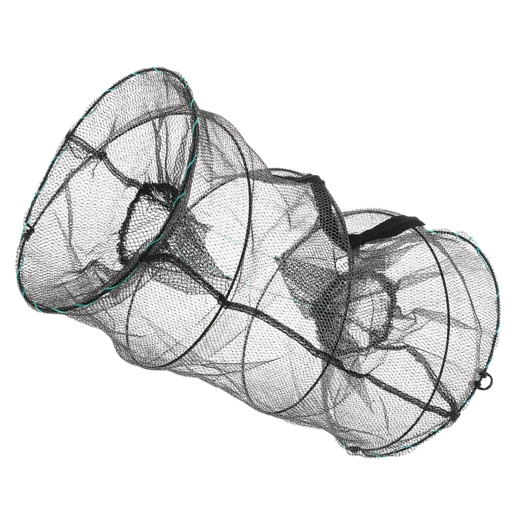 

1pcs Spring Cage Fishing Foldable Durable Fiber Material For Crab Shrimp Fish Collapsible Trap Fast Catching Crab Nets For