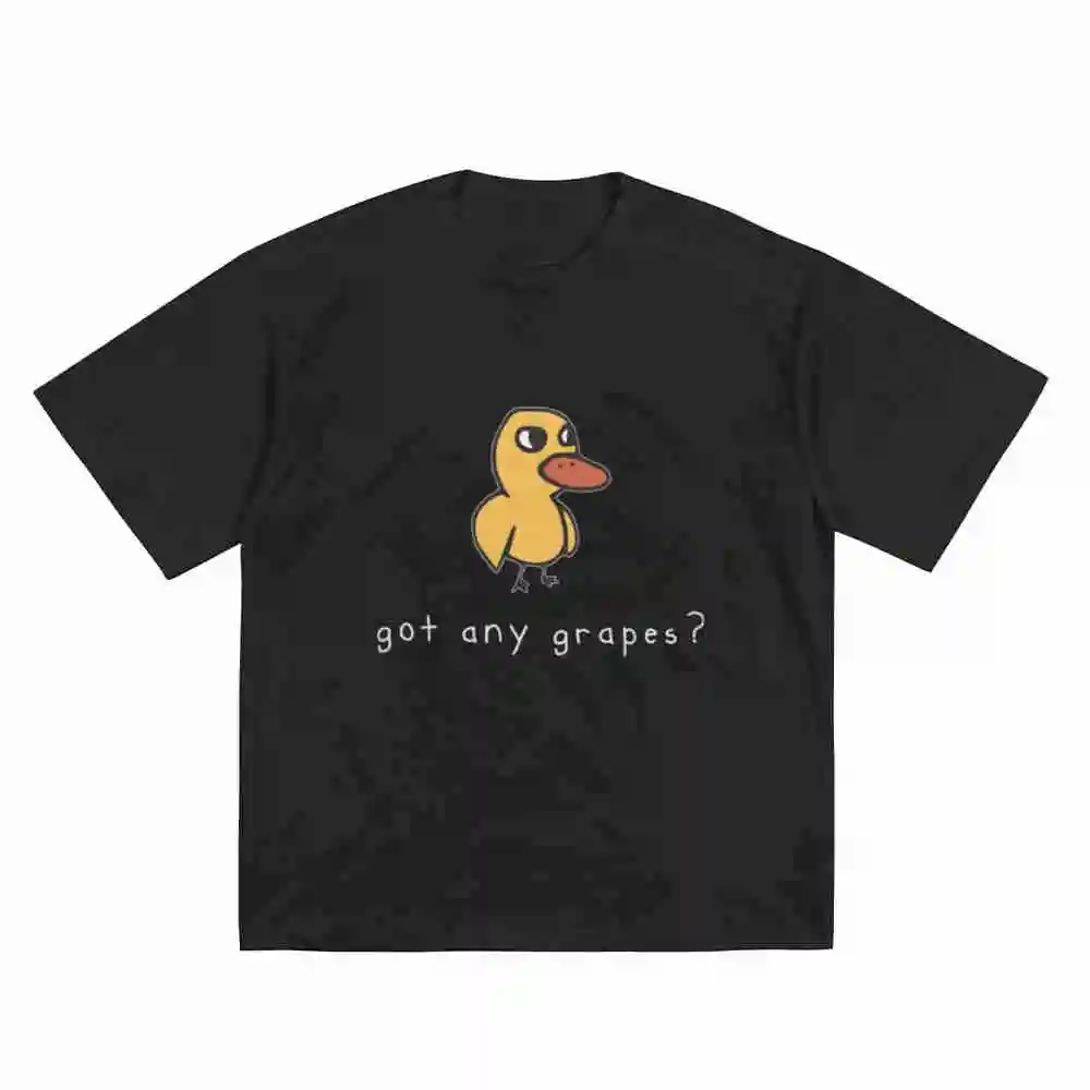 Funny Duck Got Any Grapes Short Sleeve Tee 100% Cotton T-Shirt view 2