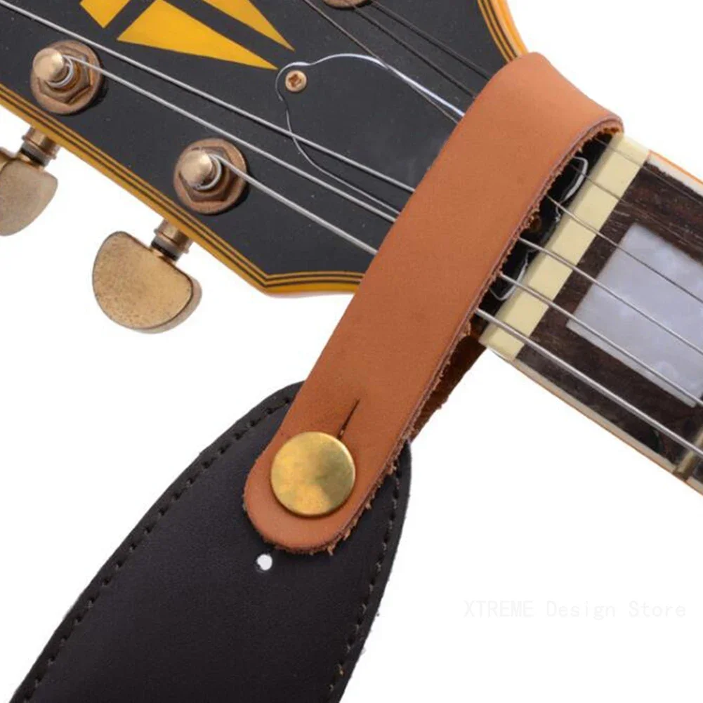 Folk Guitar Strap Buckle Leather Belt Safe Lock Holder Lightweight for Ukulele Classic Guitar Bass Acoustic Parts Accessories