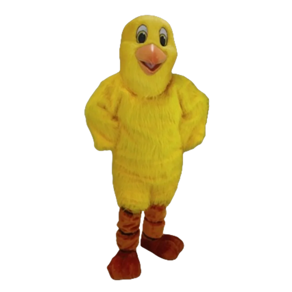 Good Plush Material Yellow Chick Chicken Mascot Costume Outfit Suit Fancy Dress for Stage Performance Party Carnival SW623