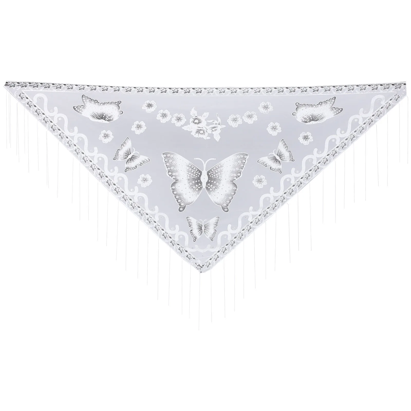 

Elegant Butterfly Embroidered Tassel Lace Shawl Cape Wedding Party Dress Wrap Hollow Design Formal Occasion Dresses
