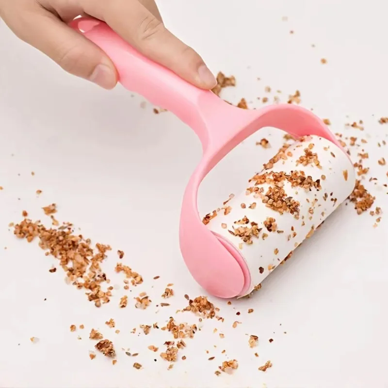 1 Roll Pet Hair Remover Brush Reusable Tearable Lint Roller for Cleaning Carpets 60 Sheets/roll Household Laundry Cleaning Tools