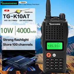 Quansheng K10AT walkie-talkie burro kong 10W de alta potência dispositivo remoto equipe ao ar livre marítimo marítimo plataforma portátil