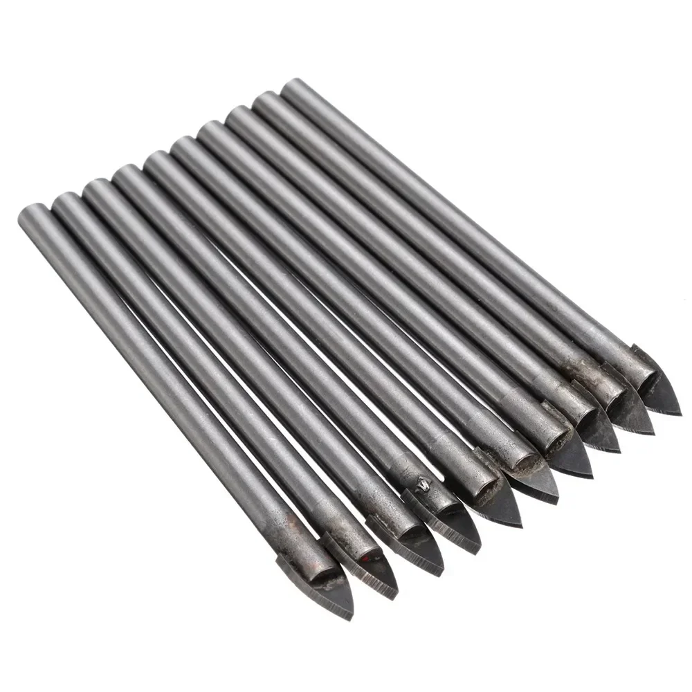 10pcs Glass Marble Porcelain Spear Head Ceramic Tile Drill Bits Set Spade Drill Bit Set For Ceramic Wall Concrete Hole Opener