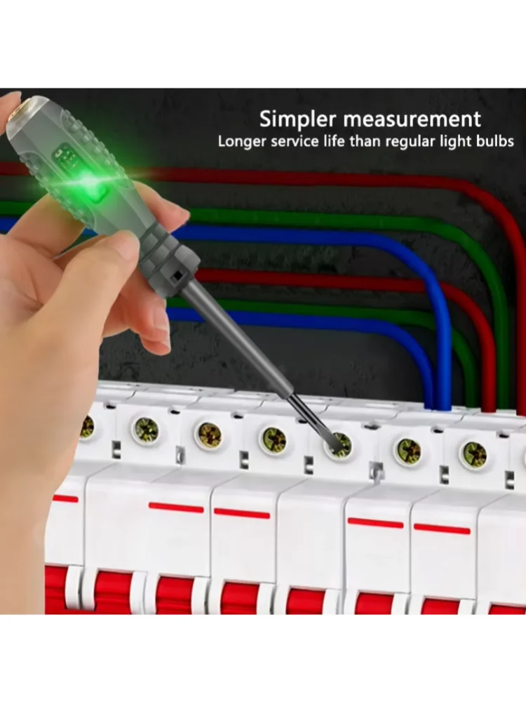 Multifunctional Electrician Test Screwdriver AC Non-contact Induction Test Pen Voltage Tester 70-600V Red Green Induction Lights