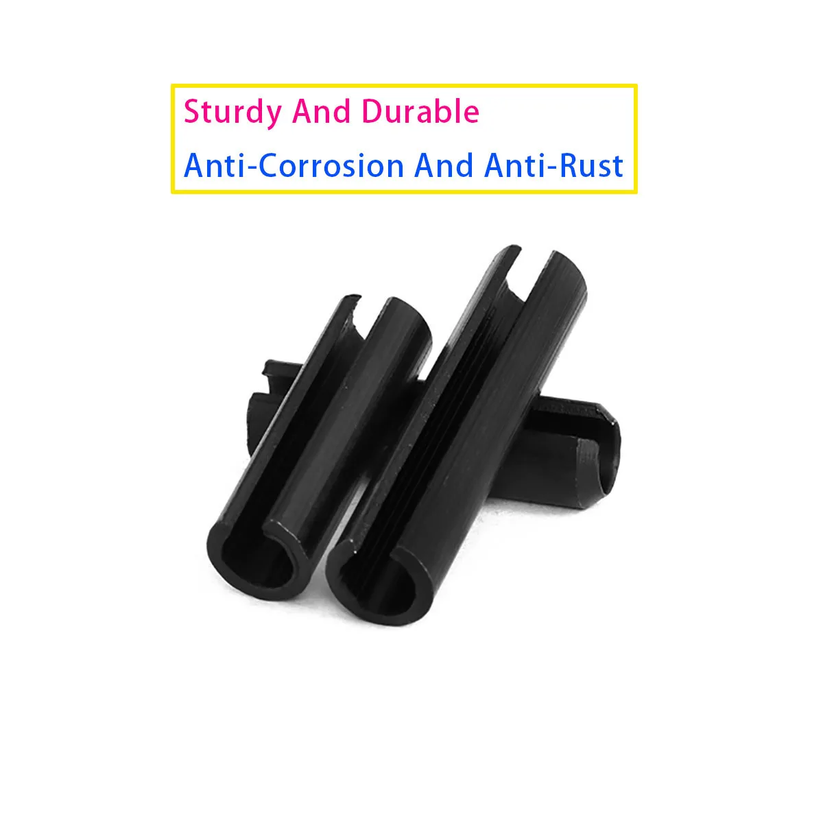 M1.5 M2 M2.5 M3 M4 M5 M6 M8 M10 M12 Black Spring Type Direct Selling Steel Elastic Cylindrical Pin