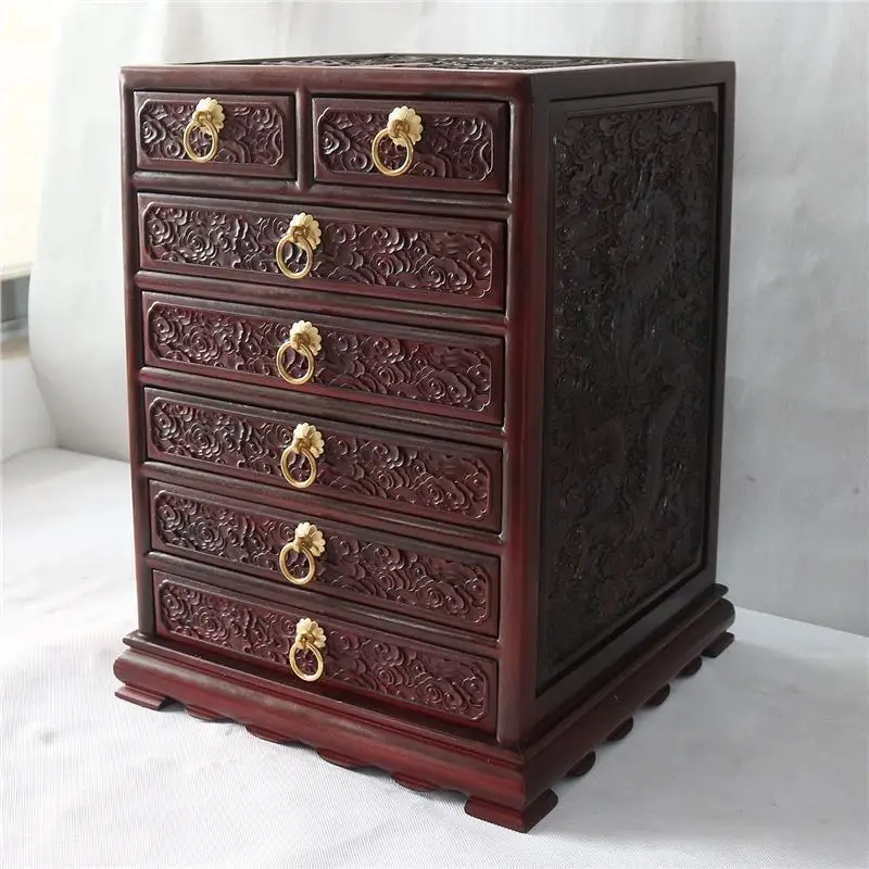 

Jewelry box Solid wood storage box Chinese mahogany jewelry Desktop large capacity multi-layer drawer