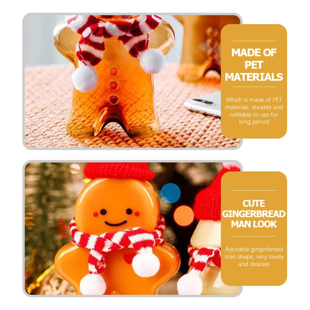 

10pcs Plastic Beverage Bottles Clear Juice Containers Airtight Sealing Milk Tea Bottles For Christmas Party Cold Drink Storage