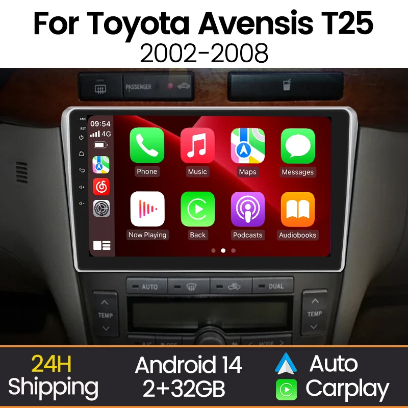 

Android AUTO Intelligent System Car Radio for Toyota Avensis T25 2002 - 2008 Wireless Carplay Multimedia Video Player Autoradio