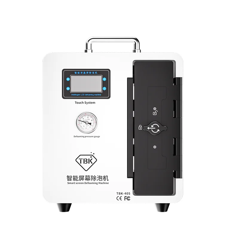 جهاز إزالة الفقاعات بشاشة LCD ذكية TBK 405 ، ضاغط هواء مدمج ، مساحة 15 بوصة ، هاتف محمول ، أجهزة لوحية ، آلة إزالة الفقاعات